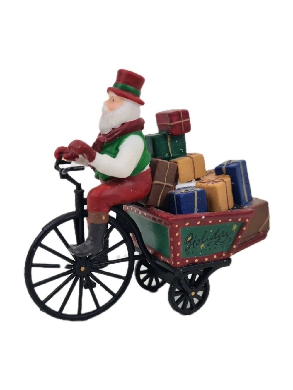 Department 56 Holiday Deliveries Heritage Village Collection Bicycle Santa 56371